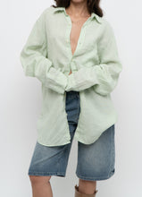 Load image into Gallery viewer, Vintage x BANANA REPUBLIC Pale Green Linen Oversized Blouse (S-XL)