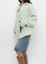 Load image into Gallery viewer, Vintage x BANANA REPUBLIC Pale Green Linen Oversized Blouse (S-XL)