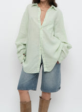 Load image into Gallery viewer, Vintage x BANANA REPUBLIC Pale Green Linen Oversized Blouse (S-XL)