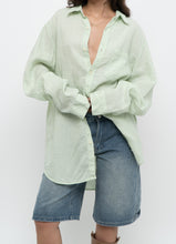 Load image into Gallery viewer, Vintage x BANANA REPUBLIC Pale Green Linen Oversized Blouse (S-XL)