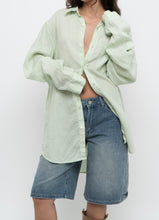 Load image into Gallery viewer, Vintage x BANANA REPUBLIC Pale Green Linen Oversized Blouse (S-XL)