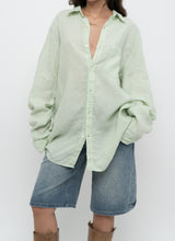 Load image into Gallery viewer, Vintage x BANANA REPUBLIC Pale Green Linen Oversized Blouse (S-XL)