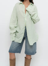 Load image into Gallery viewer, Vintage x BANANA REPUBLIC Pale Green Linen Oversized Blouse (S-XL)