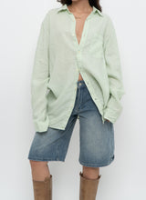Load image into Gallery viewer, Vintage x BANANA REPUBLIC Pale Green Linen Oversized Blouse (S-XL)
