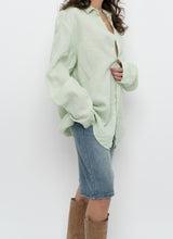 Load image into Gallery viewer, Vintage x BANANA REPUBLIC Pale Green Linen Oversized Blouse (S-XL)