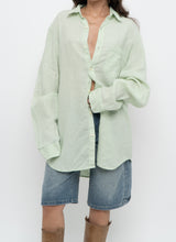 Load image into Gallery viewer, Vintage x BANANA REPUBLIC Pale Green Linen Oversized Blouse (S-XL)