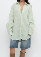 Load image into Gallery viewer, Vintage x BANANA REPUBLIC Pale Green Linen Oversized Blouse (S-XL)