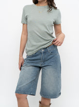 Load image into Gallery viewer, Vintage x Green Cotton Striped Tee (S, M)