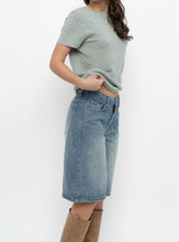 Load image into Gallery viewer, Vintage x Green Cotton Striped Tee (S, M)