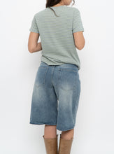 Load image into Gallery viewer, Vintage x Green Cotton Striped Tee (S, M)