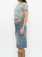 Load image into Gallery viewer, Vintage x Green Cotton Striped Tee (S, M)