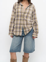 Load image into Gallery viewer, Vintage x Beige, Green Plaid Cotton Flannel (XS-M)