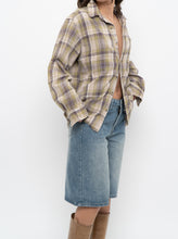 Load image into Gallery viewer, Vintage x Beige, Green Plaid Cotton Flannel (XS-M)