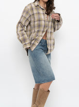 Load image into Gallery viewer, Vintage x Beige, Green Plaid Cotton Flannel (XS-M)