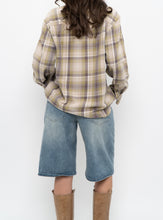 Load image into Gallery viewer, Vintage x Beige, Green Plaid Cotton Flannel (XS-M)