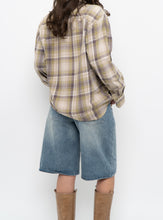 Load image into Gallery viewer, Vintage x Beige, Green Plaid Cotton Flannel (XS-M)