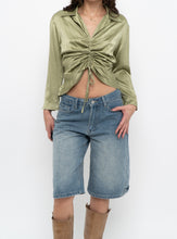 Load image into Gallery viewer, Vintage x Green Silk Cinched Blouse (S, M)