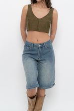 Load image into Gallery viewer, ANNA CLA x Olive Green Linen Crop Tank (S, M)