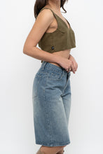 Load image into Gallery viewer, ANNA CLA x Olive Green Linen Crop Tank (S, M)