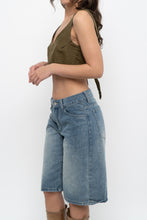Load image into Gallery viewer, ANNA CLA x Olive Green Linen Crop Tank (S, M)