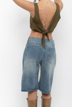 Load image into Gallery viewer, ANNA CLA x Olive Green Linen Crop Tank (S, M)