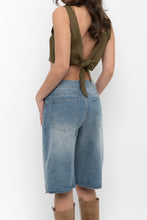 Load image into Gallery viewer, ANNA CLA x Olive Green Linen Crop Tank (S, M)