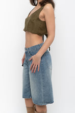 Load image into Gallery viewer, ANNA CLA x Olive Green Linen Crop Tank (S, M)