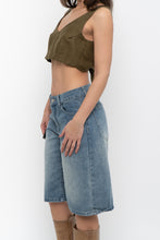 Load image into Gallery viewer, ANNA CLA x Olive Green Linen Crop Tank (S, M)