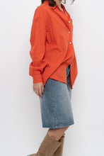 Load image into Gallery viewer, Vintage x EMMA JAMES Orange Linen Oversized Buttonup (XS-M)
