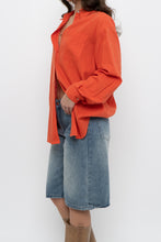 Load image into Gallery viewer, Vintage x EMMA JAMES Orange Linen Oversized Buttonup (XS-M)