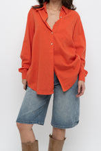 Load image into Gallery viewer, Vintage x EMMA JAMES Orange Linen Oversized Buttonup (XS-M)