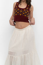 Load image into Gallery viewer, Vintage x Made in Hong Kong x CLUB MONACO Lambswool Burgundy Embroidered Top (XS, S)