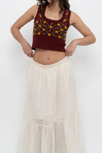 Load image into Gallery viewer, Vintage x Made in Hong Kong x CLUB MONACO Lambswool Burgundy Embroidered Top (XS, S)