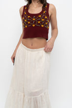 Load image into Gallery viewer, Vintage x Made in Hong Kong x CLUB MONACO Lambswool Burgundy Embroidered Top (XS, S)