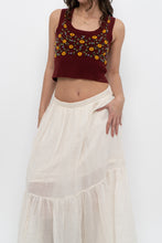 Load image into Gallery viewer, Vintage x Made in Hong Kong x CLUB MONACO Lambswool Burgundy Embroidered Top (XS, S)