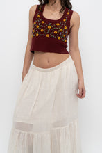 Load image into Gallery viewer, Vintage x Made in Hong Kong x CLUB MONACO Lambswool Burgundy Embroidered Top (XS, S)