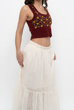 Load image into Gallery viewer, Vintage x Made in Hong Kong x CLUB MONACO Lambswool Burgundy Embroidered Top (XS, S)