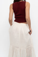 Load image into Gallery viewer, Vintage x Made in Hong Kong x CLUB MONACO Lambswool Burgundy Embroidered Top (XS, S)