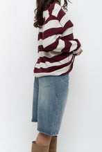Load image into Gallery viewer, Vintage x GAP Burgundy, Cream Cotton Long Sleeve (XS-M)