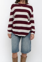 Load image into Gallery viewer, Vintage x GAP Burgundy, Cream Cotton Long Sleeve (XS-M)