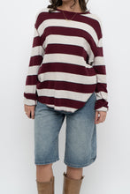 Load image into Gallery viewer, Vintage x GAP Burgundy, Cream Cotton Long Sleeve (XS-M)