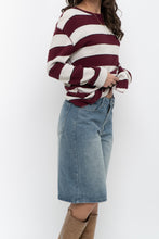Load image into Gallery viewer, Vintage x GAP Burgundy, Cream Cotton Long Sleeve (XS-M)