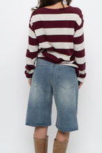 Load image into Gallery viewer, Vintage x GAP Burgundy, Cream Cotton Long Sleeve (XS-M)