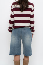 Load image into Gallery viewer, Vintage x GAP Burgundy, Cream Cotton Long Sleeve (XS-M)