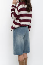 Load image into Gallery viewer, Vintage x GAP Burgundy, Cream Cotton Long Sleeve (XS-M)