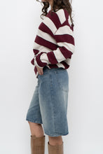 Load image into Gallery viewer, Vintage x GAP Burgundy, Cream Cotton Long Sleeve (XS-M)