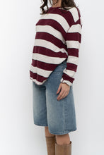 Load image into Gallery viewer, Vintage x GAP Burgundy, Cream Cotton Long Sleeve (XS-M)