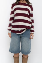 Load image into Gallery viewer, Vintage x GAP Burgundy, Cream Cotton Long Sleeve (XS-M)