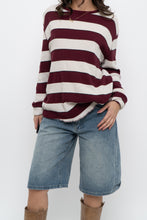 Load image into Gallery viewer, Vintage x GAP Burgundy, Cream Cotton Long Sleeve (XS-M)