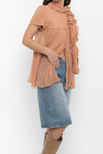 Load image into Gallery viewer, Vintage x JAEGER Blush Pink Silk Frilly Blouse (S, M)